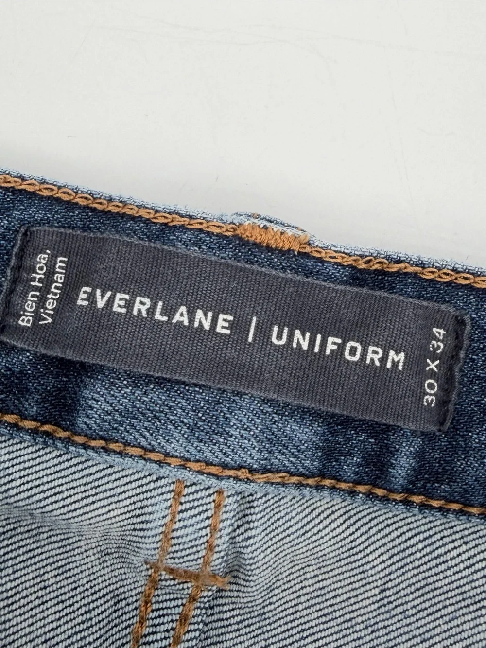 Everlane Jeans Men’s 30x34 Blue The Slim Jean Uniform Released Hem Stretch Denim